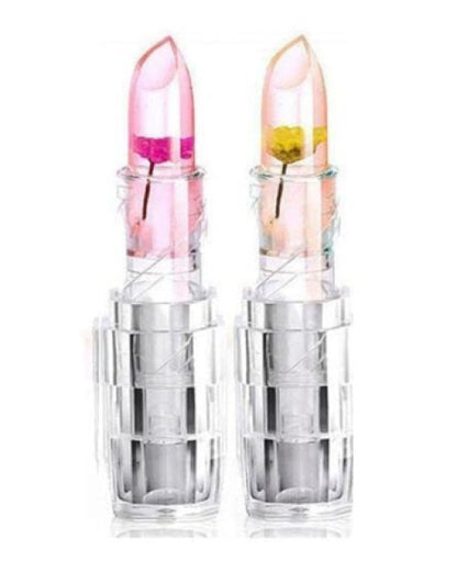 Waterproof Flower Lipstick Jelly Flower Transparent Color Changing Lipstick (Pack Of 2)