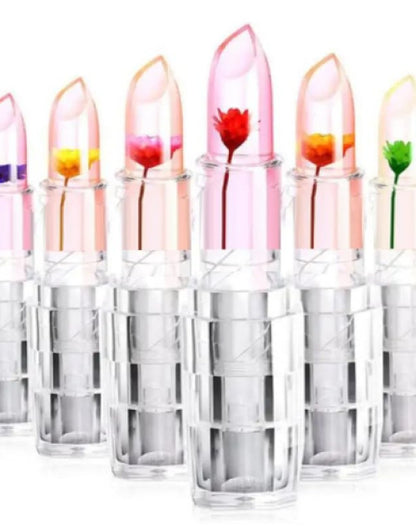 Waterproof Flower Lipstick Jelly Flower Transparent Color Changing Lipstick (Pack Of 2)