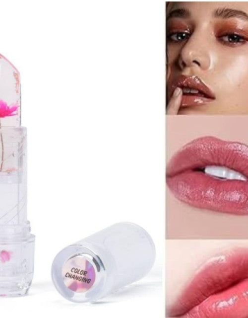 Waterproof Flower Lipstick Jelly Flower Transparent Color Changing Lipstick (Pack Of 2)